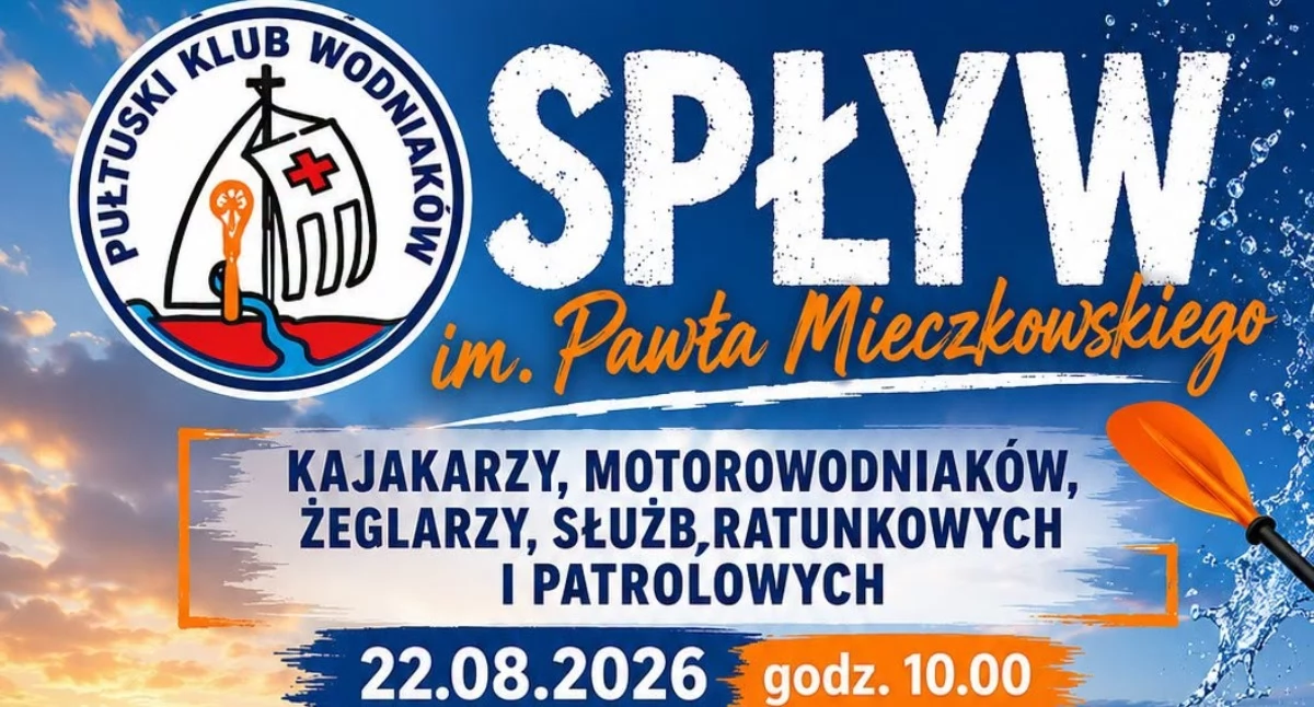 Imprezy, Sobota kajaku Pułtuski Wodniaków zaprasza Spływ Pamięci Pawła Mieczkowskiego - zdjęcie, fotografia