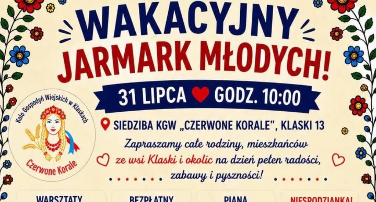 Wydarzenia, parzybroda parzy brodę dobrze smakuje ​​​​​​​WIELKI WAKACYJNY JARMARK MŁODYCH Czerwonych Korali naszym patronatem! - zdjęcie, fotografia