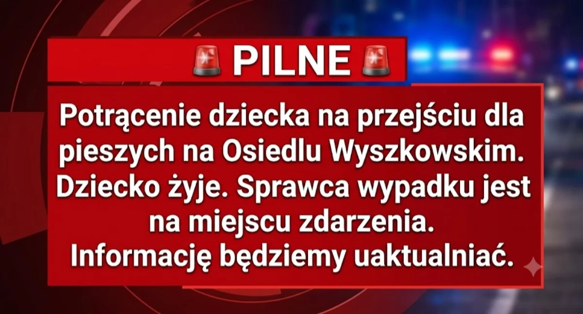 Wypadki, Pułtusk potrącenie dziecka osiedlu wyszkowskim wahadłowy (materiał uaktualniany) - zdjęcie, fotografia