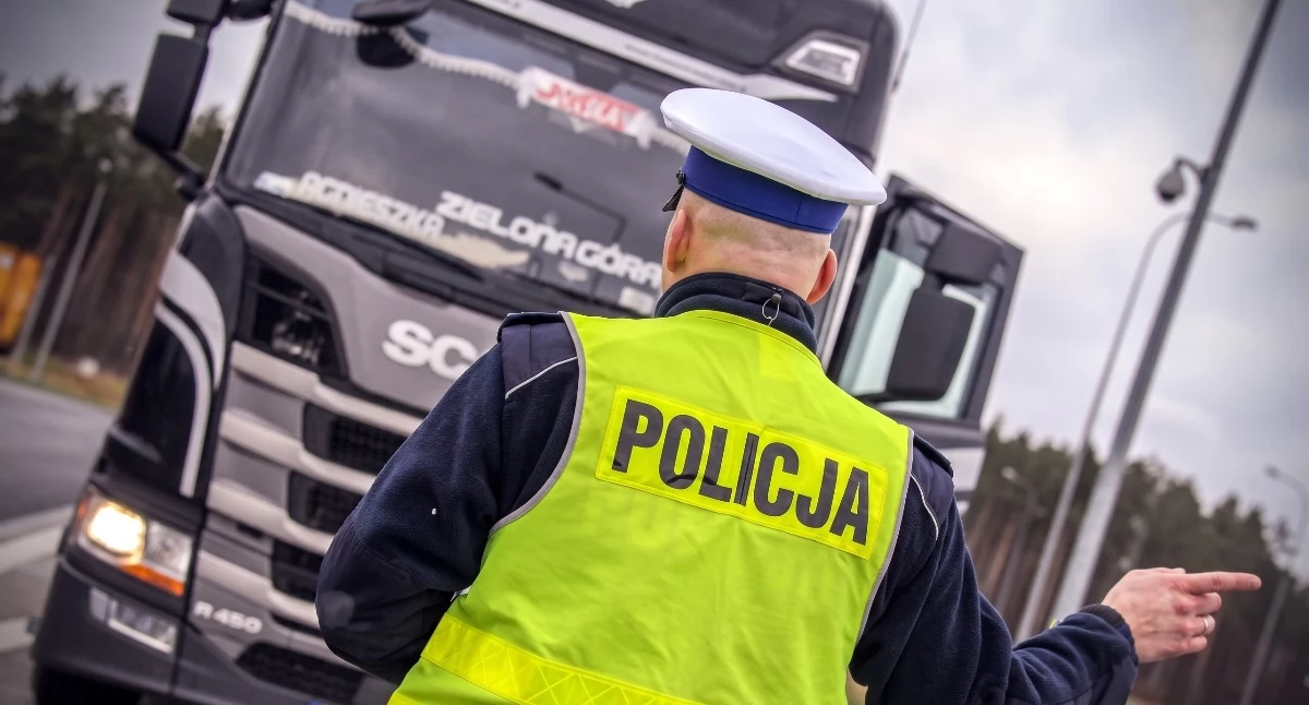 Policja, Ciężarówki lupą służb Wspólna akcja pułtuskiej drogówki - zdjęcie, fotografia