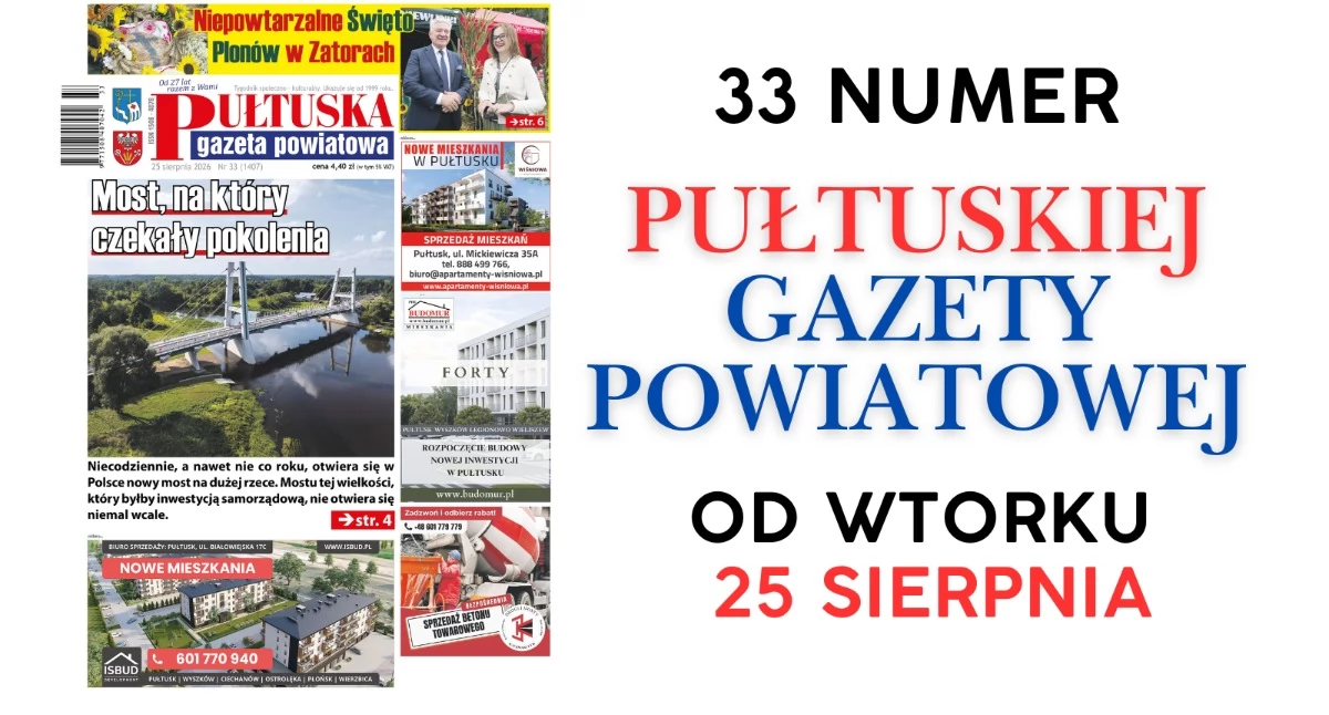 W aktualnym numerze PGP, numerze Pułtuskiej Gazety Powiatowej - zdjęcie, fotografia