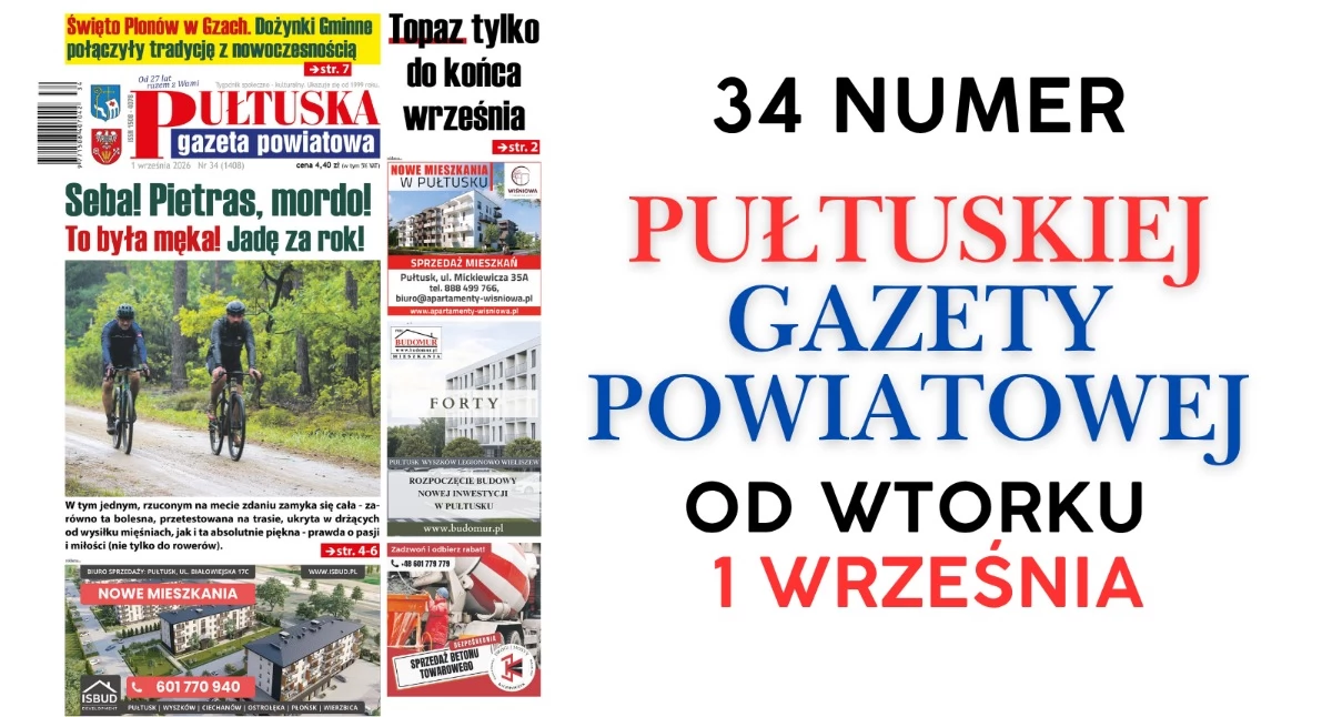 W aktualnym numerze PGP, numerze Pułtuskiej Gazety Powiatowej - zdjęcie, fotografia