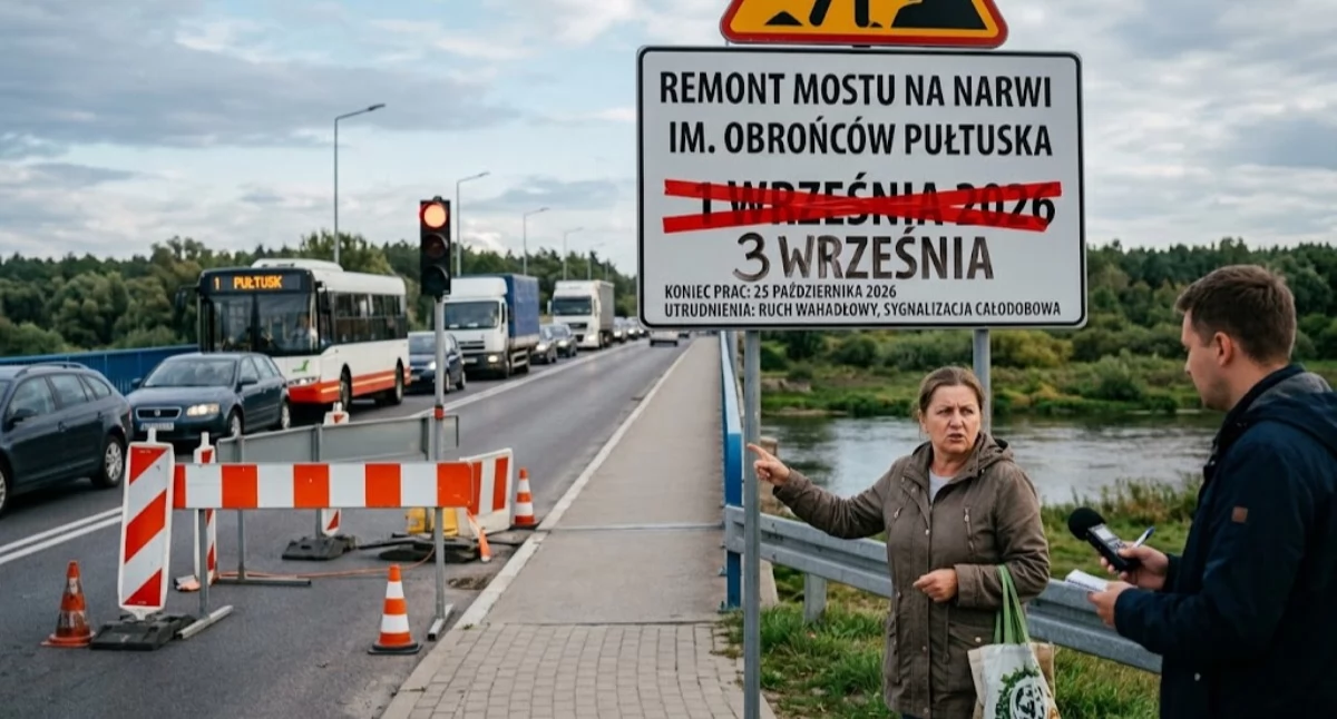 Miał być pierwszy września, ostatecznie będzie trzeci. Remontowy falstart na moście wyszkowskim