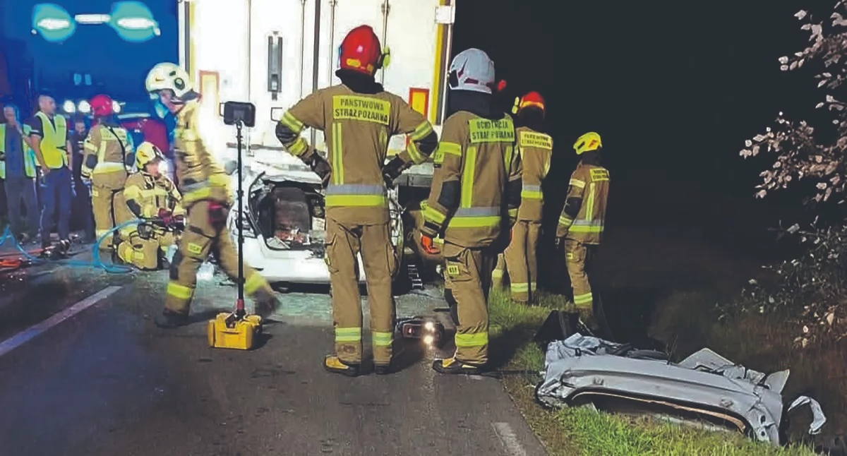 Fot. OSP Pniewo, Policja Pułtus