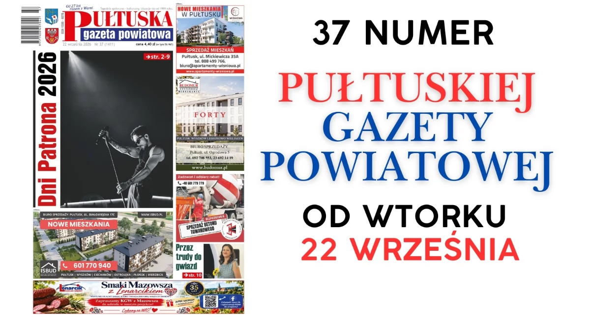 W 37 numerze Pułtuskiej Gazety Powiatowej