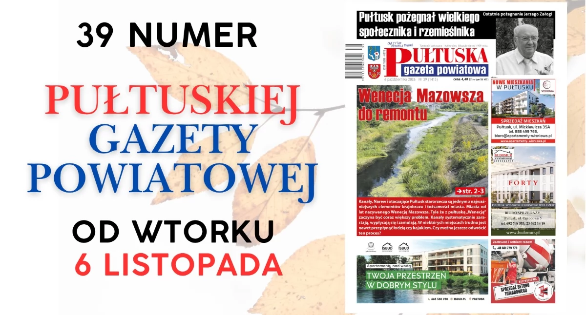 W aktualnym numerze PGP, numerze Pułtuskiej Gazety Powiatowej - zdjęcie, fotografia