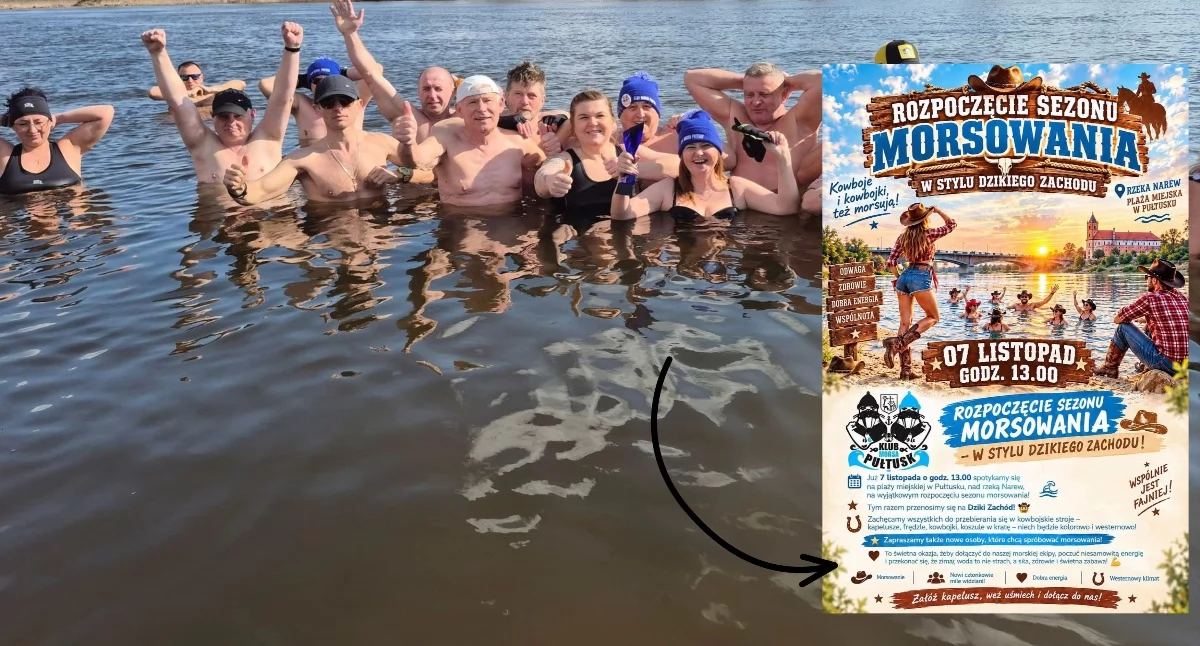 Rozpoczęcie Sezonu Morsowania w Pułtusku! Też morsujesz? Wskakuj w kowbojski kapelusz!