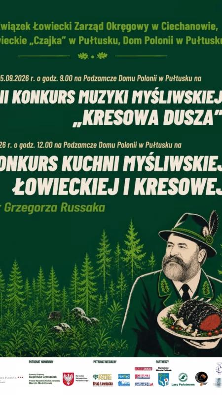 Muzyka i smaki prosto z lasu. Wrześniowy weekend z tradycją łowiecką na pułtuskim zamku