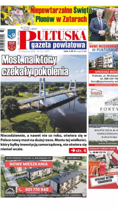 W 33 numerze Pułtuskiej Gazety Powiatowej