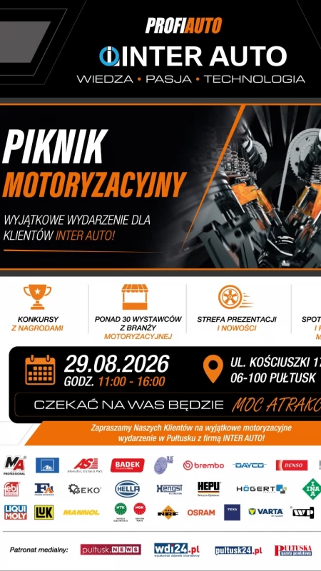 W sobotę na Kościuszki - Piknik Motoryzacyjny z ProfiAuto INTER AUTO