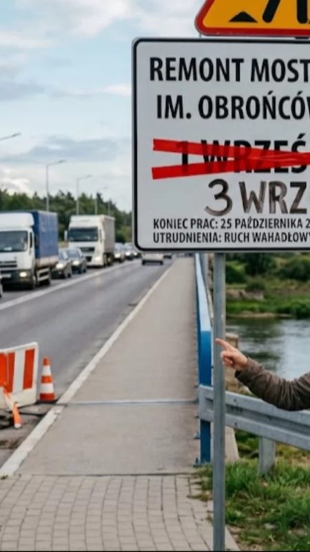 Miał być pierwszy września, ostatecznie będzie trzeci. Remontowy falstart na moście wyszkowskim
