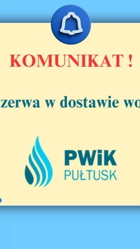Awaria sieci wodociągowej w Pułtusku. Kilka ulic bez bieżącej wody