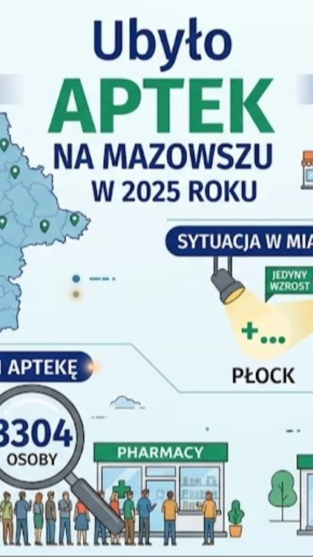 Ubyło aptek na Mazowszu