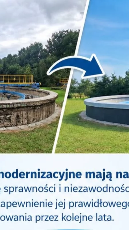 PWiK w Pułtusku zakończyło renowację osadnika wtórnego na terenie miejskiej oczyszczalni