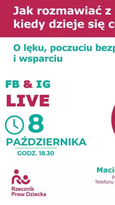 Jak rozmawiać z dzieckiem w cieniu kryzysu? Rzecznik Praw Dziecka organizuje pilny webinar o lęku i bezpieczeństwie