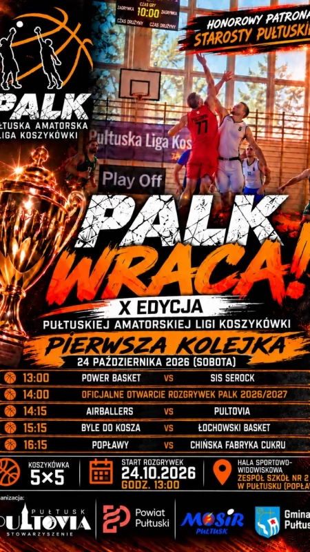 Wraca Pułtuska Amatorska Liga Koszykówki!  