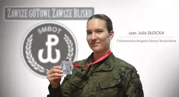 Julia Słocka, żołnierz 5 Mazowieckiej Brygady OT ze srebrnym medalem w pięcioboju!