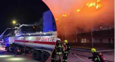 Strażacy z OSP Obryte wsparli akcję gaszenia ogromnego pożaru w Ząbkach
