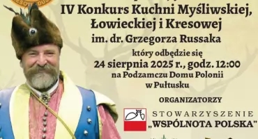 Katarzyna Dudek - Łowczy Okręgowy PZŁ Zarząd Okręgowy w Ciechanowie zaprasza na konkurs kuchni myśliwskiej im. Grzegorza Russaka