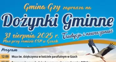 Zapraszamy na dożynki gminne w Gzach