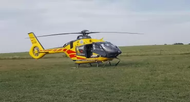 Wypadek przy pracach polowych. 17-latek zabrany przez śmigłowiec LPR