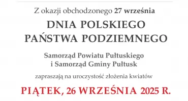 Dzień Podziemnego Państwa Polskiego – zaproszenie na uroczystość