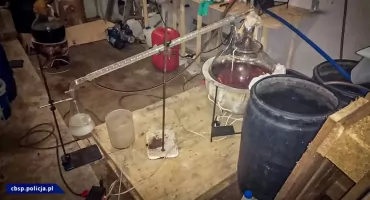  CBŚP rozbiło grupę zajmującą się produkcją amfetaminy na Mazowszu