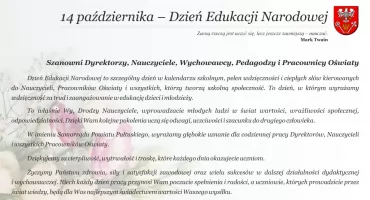 14 października – Dzień Edukacji Narodowej