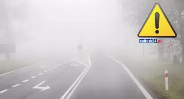 Alert pogodowy dla powiatu pułtuskiego: Gęsta mgła ograniczy widoczność poniżej 200 metrów