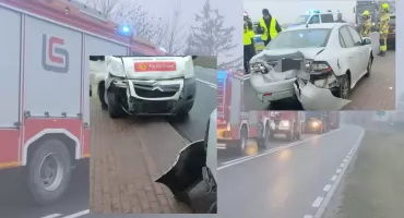 Wypadek w Moszynie: Trzy pojazdy zderzyły się o poranku