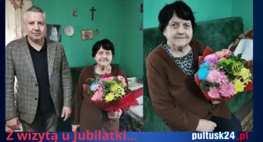 Wójt z wizytą u 80-letniej Jubilatki. Gmina Obryte pamięta o seniorach