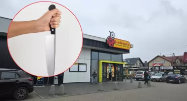Z nożem kuchennym wszedł do Biedronki