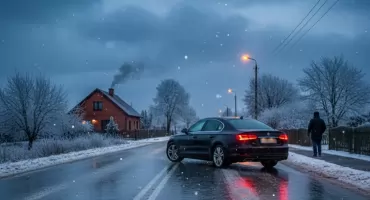 „Szklanka” na drogach w powiecie pułtuskim. IMGW ostrzega przed gołoledzią