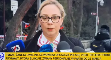 Żaneta Cwalina-Śliwowska rezygnuje z członkostwa w Polska 2050