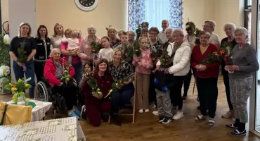 Moc wielkanocnej palmy w Centrum Opiekuńczo-Mieszkalnym w Pułtusku