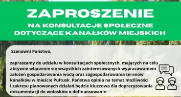 Decyduj o losach pułtuskich kanałków! Ważne konsultacje społeczne już dziś!