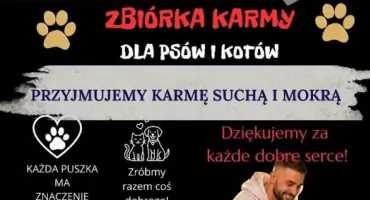 Wielka zbiórka karmy – możecie też ją przynosić do naszej redakcji 