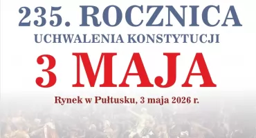 235. rocznica Uchwalenia Konstytucji 3 Maja – zaproszenie na uroczystość 
