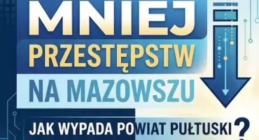 Mniej przestępstw na Mazowszu, powiat sierpecki z prawie stuprocentową wykrywalnością. Jak wypada powiat pułtuski?