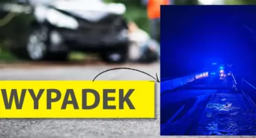  Rozbite auto na remontowanym odcinku drogi. Wśród rannych dwoje dzieci