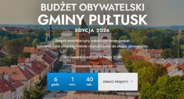 Budżet Obywatelski Gminy Pułtusk - na te projekty można głosować od 21 maja!