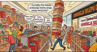 Pan przesunie swoją wieżyczkę? Czyli likwidacja sklepu z butami w Vendo Parku w Pułtusku!