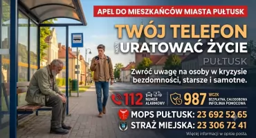 Apel MOPS do mieszkańców Pułtuska