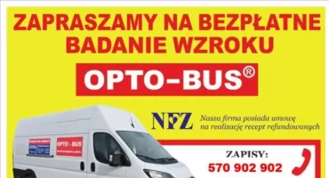 Bezpłatne badania wzroku w Trzcińcu. Do miejscowości przyjedzie specjalny „Opto-Bus”