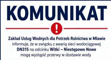 Awaria sieci wodociągowej w gminie Pokrzywnica. Możliwe przerwy w dostawie wody