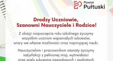 Życzenia z okazji rozpoczęcia roku szkolnego