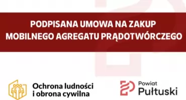 Podpisanie umowy na zakup mobilnego agregatu prądotwórczego