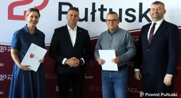 Podpisanie umowy na zakup nowego autobusu dla Środowiskowego Domu Samopomocy w Pułtusku