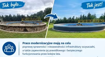 PWiK w Pułtusku zakończyło renowację osadnika wtórnego na terenie miejskiej oczyszczalni