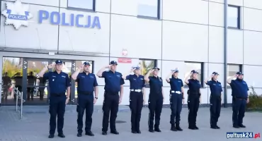 Policjanci z Pułtuska uczcili pamięć poległego na służbie podkomisarza Natana Sieronia